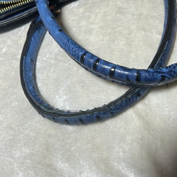 Unbranded large blue croc embossed faux leather convertible shoulder handbag - Picture 15 of 15